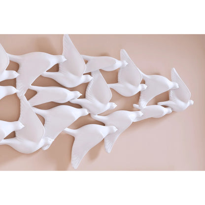 Flock of Birds Wall Art by Phillips Collection in matte lacquer. Made from resin in a modern style.
