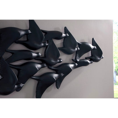 Flock of Birds Wall Art by Phillips Collection in matte lacquer. Made from resin in a modern style.