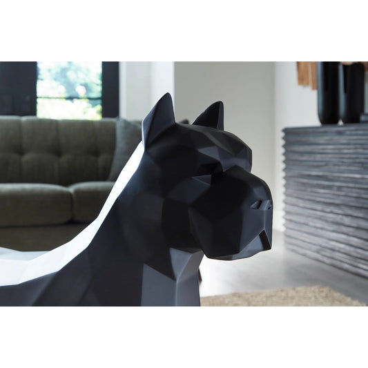 Pitbull Facet Sculpture by Phillips Collection in matte black. Made from resin, composite in a modern style.