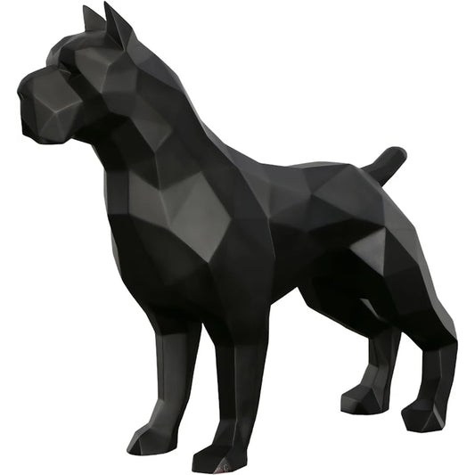 Pitbull Facet Sculpture by Phillips Collection in matte black. Made from resin, composite in a modern style.
