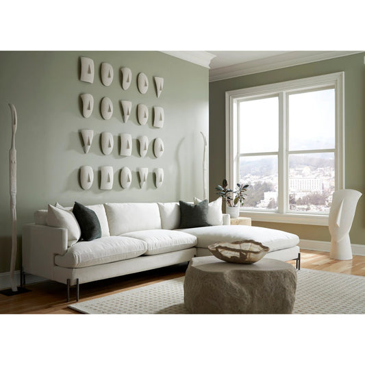 Cycladic Head, Sculpture, Classic, White Stone by Phillips Collection in off white and white stone. Made from resin in a modern style.