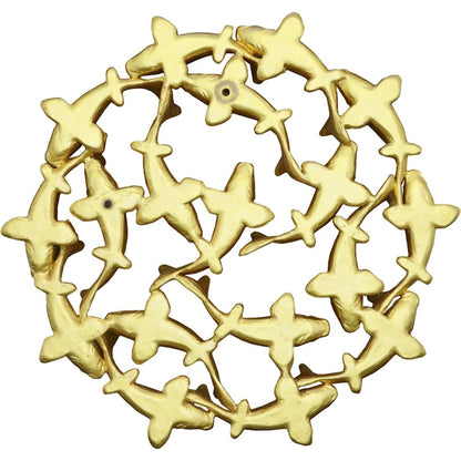 Koi Wall Art I by Phillips Collection in gold leaf. Made from resin in a modern style.