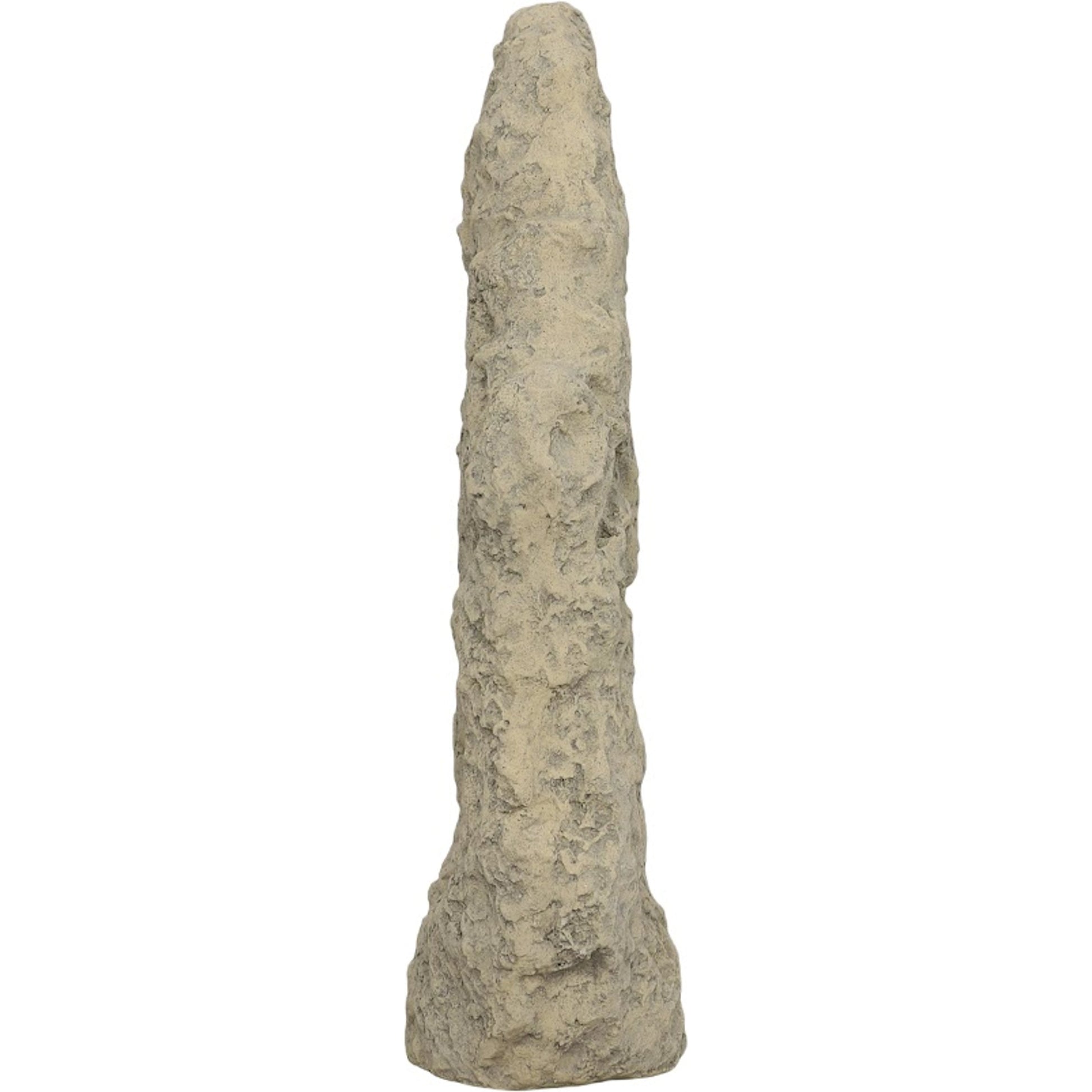 Cast Stone Table Top Sculpture Double Hole, Roman Stone by Phillips Collection in off white and roman stone. Made from resin in a rustic style.
