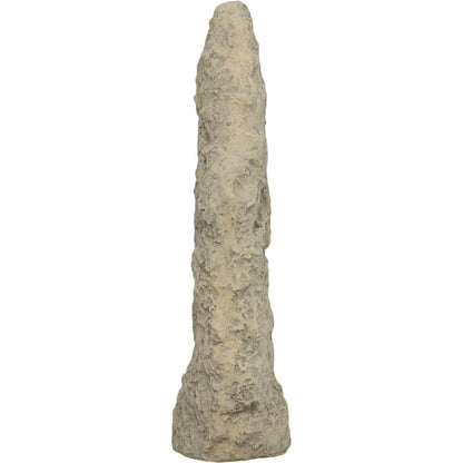 Cast Stone Table Top Sculpture Double Hole, Roman Stone by Phillips Collection in off white and roman stone. Made from resin in a rustic style.