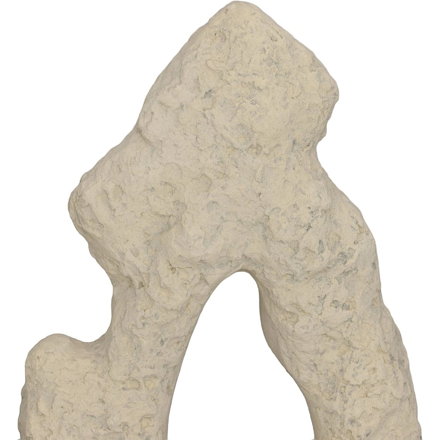 002 SI-2065424 | Closeup | Cast Stone Table Top Sculpture Single Hole, Roman Stone by Phillips Collection in off white and roman stone. Made from resin in a rustic style.
