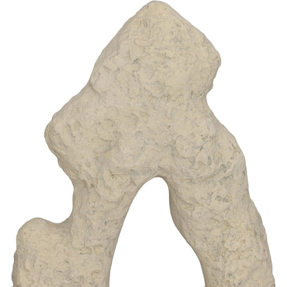 Cast Stone Table Top Sculpture Single Hole, Roman Stone by Phillips Collection in off white and roman stone. Made from resin in a rustic style.