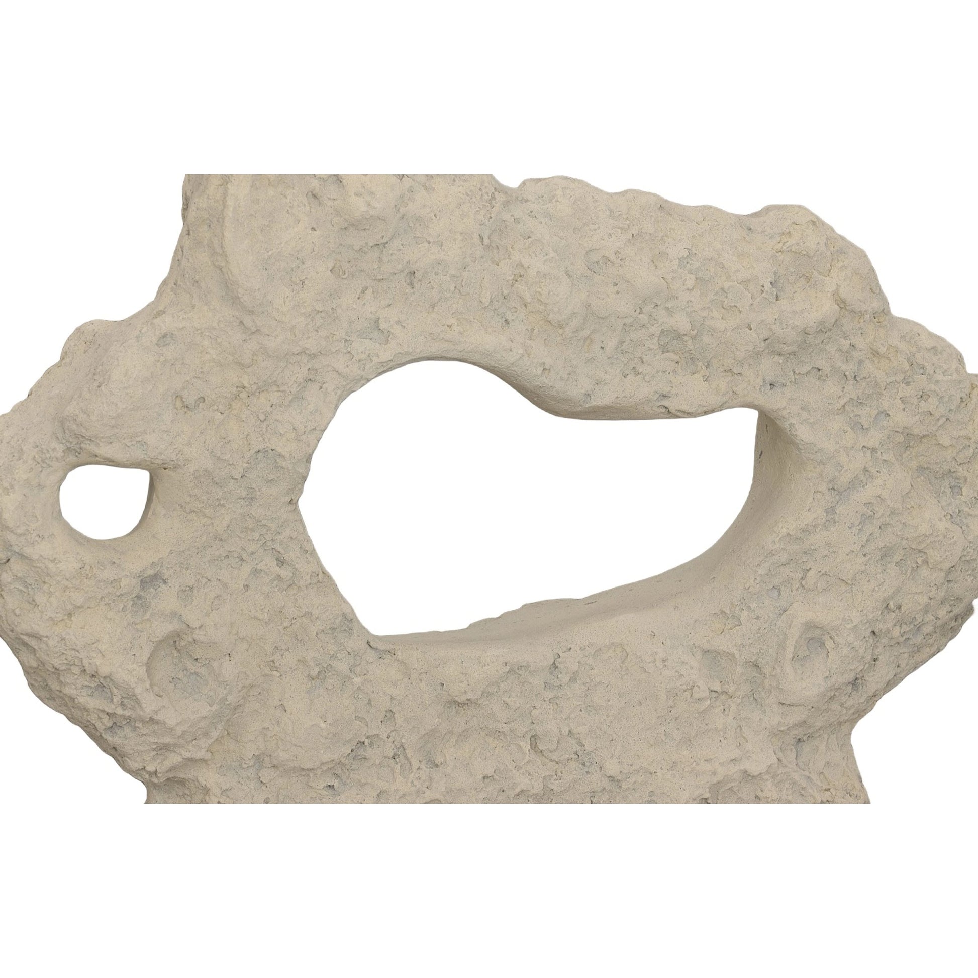 Cast Stone Table Top Sculpture Wide, Roman Stone by Phillips Collection in off white and roman stone. Made from resin in a rustic style.