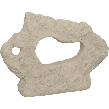 Cast Stone Table Top Sculpture Wide, Roman Stone by Phillips Collection in off white and roman stone. Made from resin in a rustic style.