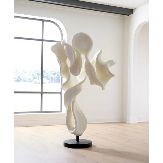 Cast Dancing Sculpture Tendu by Phillips Collection in white, black. Made from resin metal in a unique style.