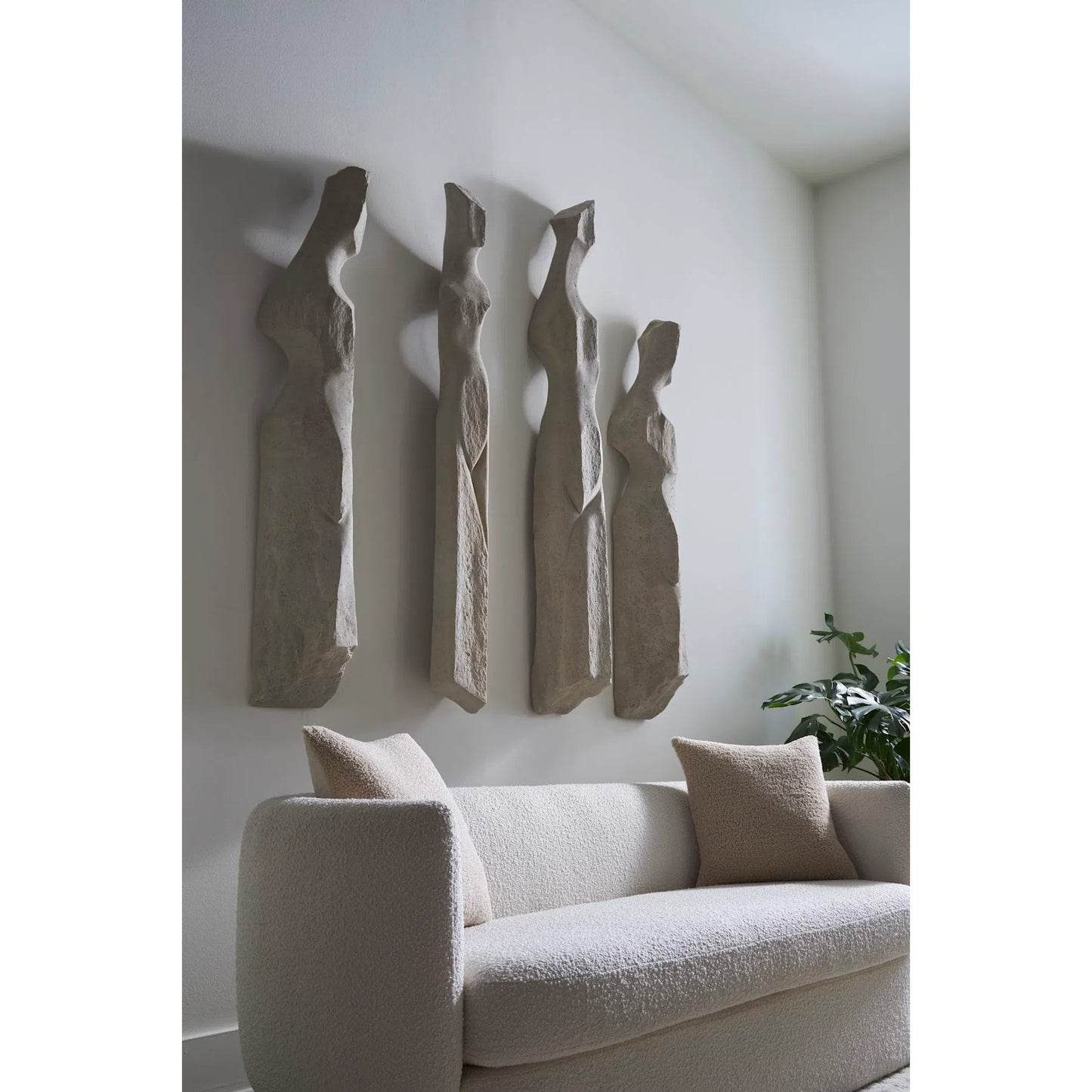 003 SI-2138192 | Lifestyle | Cast Women Wall Art F by Phillips Collection in roman stone. Made from resin in a modern style.