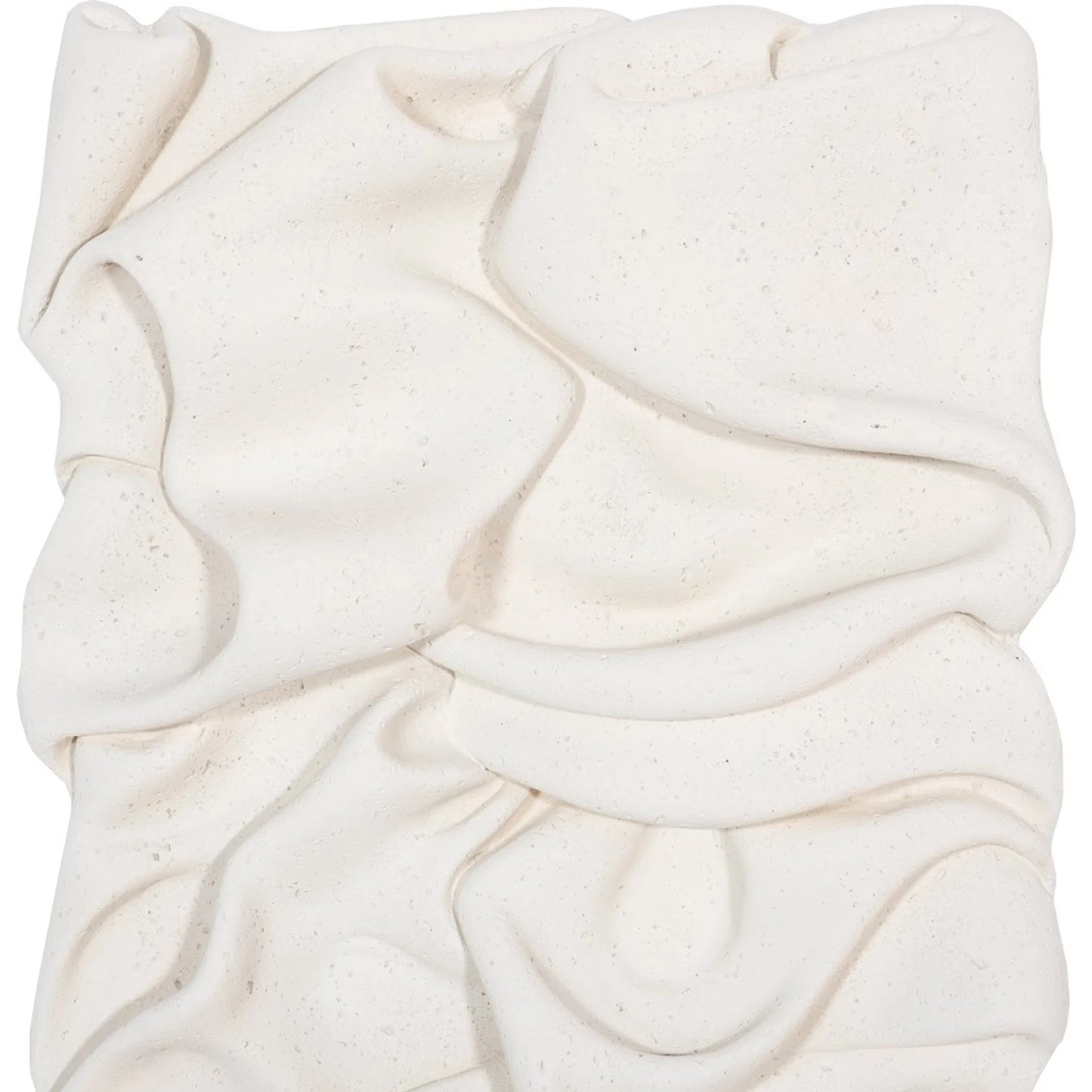 010 SI-2299705 | Closeup | Drape Wall Art, White Stone by Phillips Collection in white and white stone. Made from resin, stone composite in a modern style.