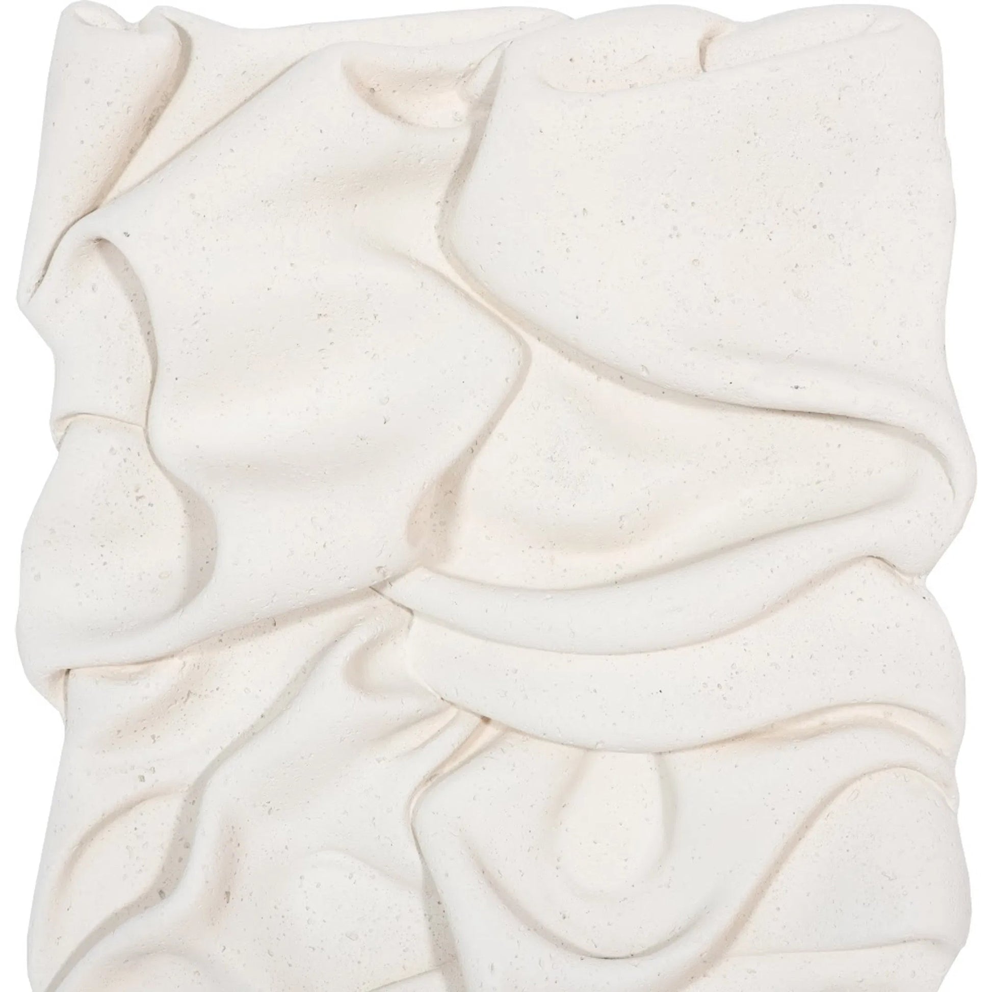 Drape Wall Art, White Stone by Phillips Collection in white and white stone. Made from resin, stone composite in a modern style.