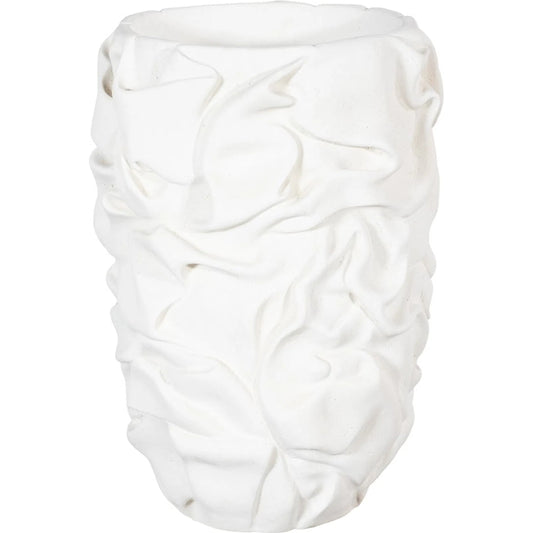 001 SI-2299703 | Primary Silo | Drape Planter, White Stone by Phillips Collection in white stone. Made from resin, stone composite in a modern style.