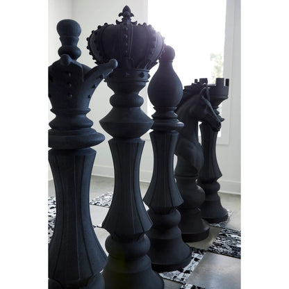 King Chess Sculpture Cast Stone by Phillips Collection. Made from unique in a transitional style.
