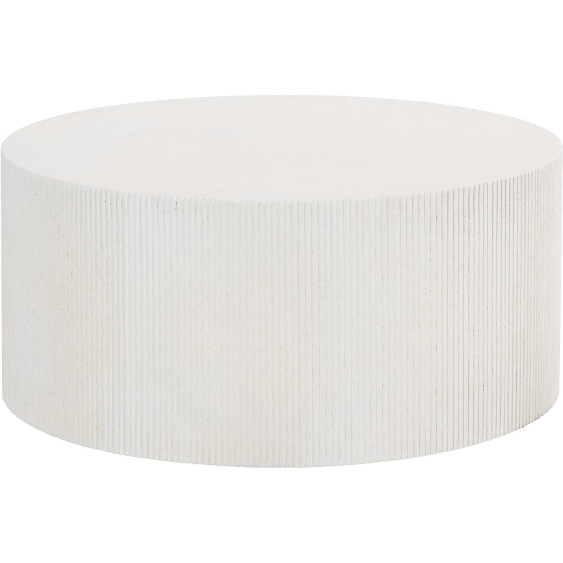 Groovy Coffee Table by Phillips Collection in white stone. Made from resin in a transitional style.