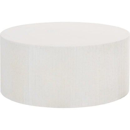 Groovy Coffee Table by Phillips Collection in white stone. Made from resin in a transitional style.