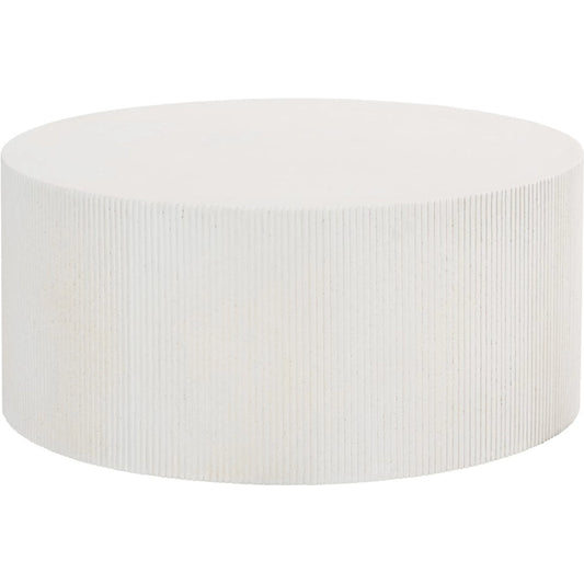 Groovy Coffee Table by Phillips Collection in white stone. Made from resin in a transitional style.