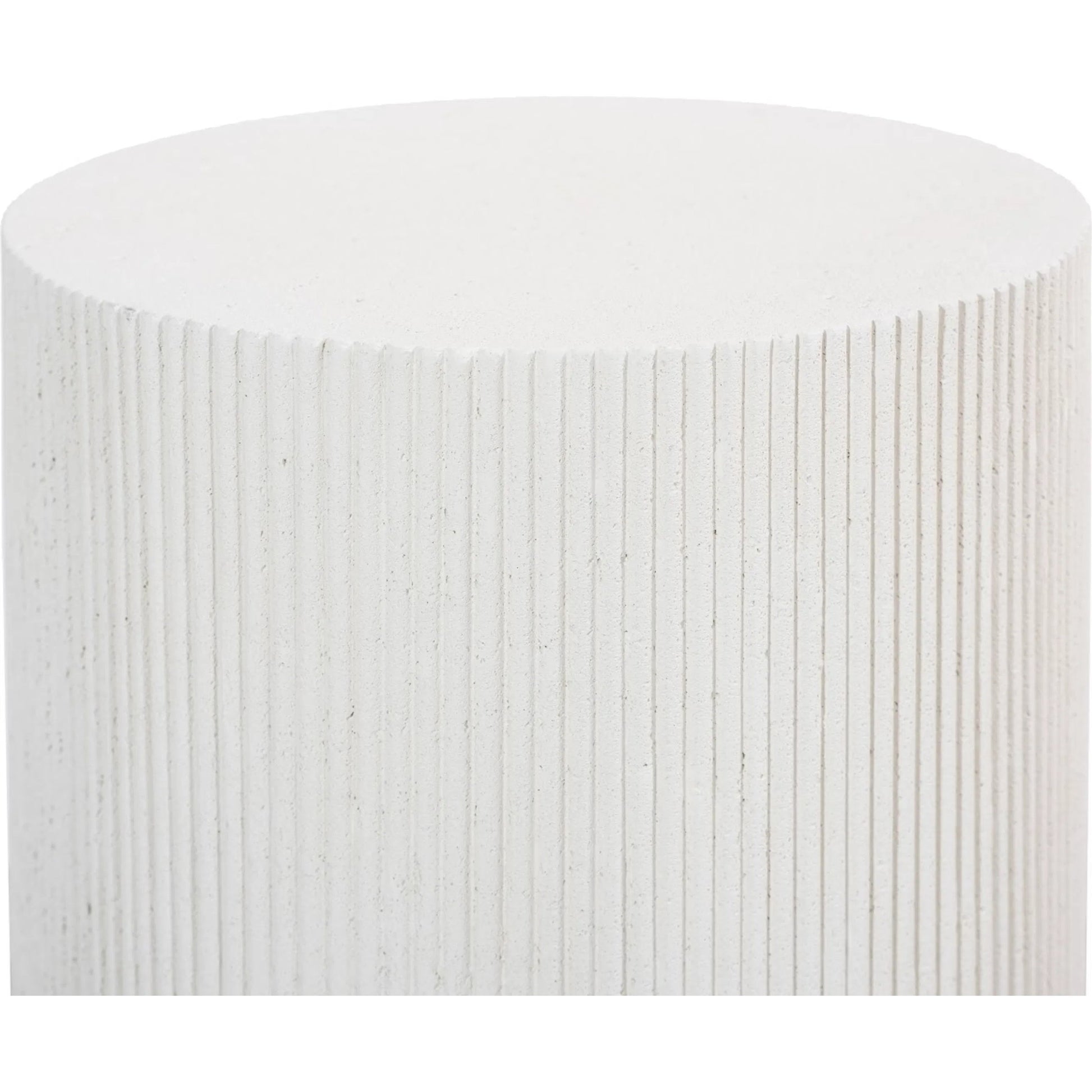 Groovy Side Table by Phillips Collection in white stone. Made from resin in a transitional style.