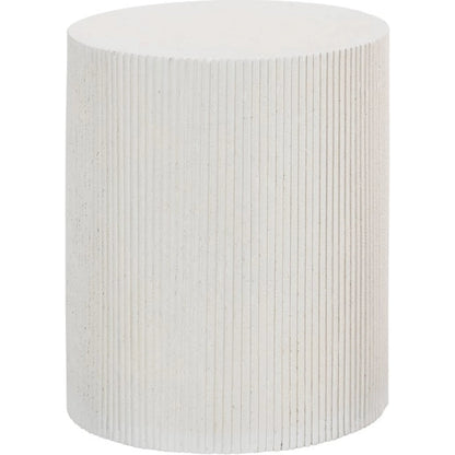 Groovy Side Table by Phillips Collection in white stone. Made from resin in a transitional style.