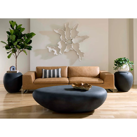 Cast Carved Root Wall Art by Phillips Collection in white stone. Made from resin in a modern style.