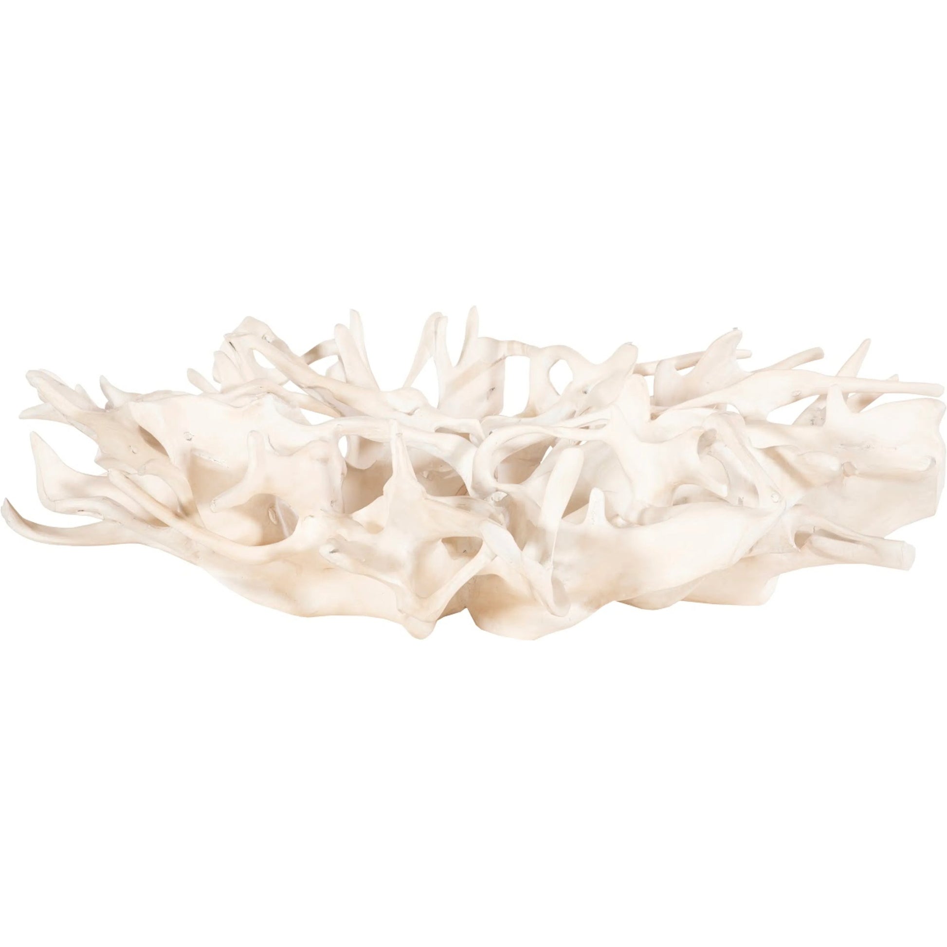 Cast Root Coffee Table by Phillips Collection in faux bleached. Made from resin in a coastal style.