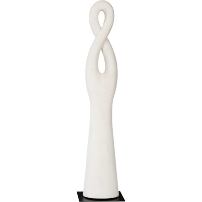Twisted Sculpture by Phillips Collection in gel coat. Made from resin in a modern style.