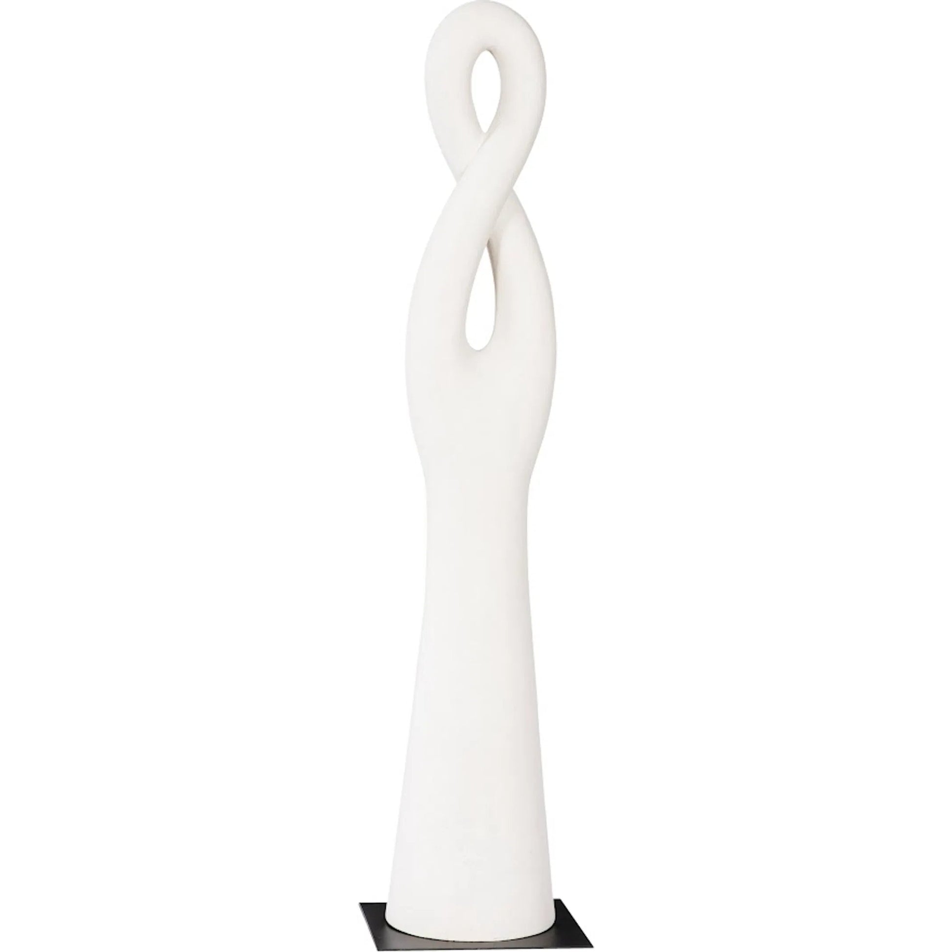 Twisted Sculpture by Phillips Collection in gel coat. Made from resin in a modern style.