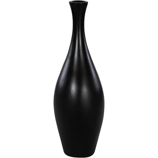 Trumpet Vase by Phillips Collection in black. Made from resin in a unique style.