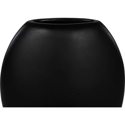 Pod Vase Matte by Phillips Collection in black. Made from resin in a modern style.