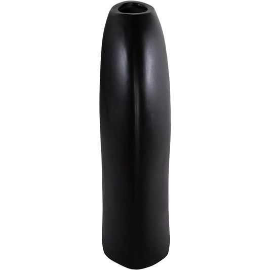 Pod Vase Matte by Phillips Collection in black. Made from resin in a unique style.