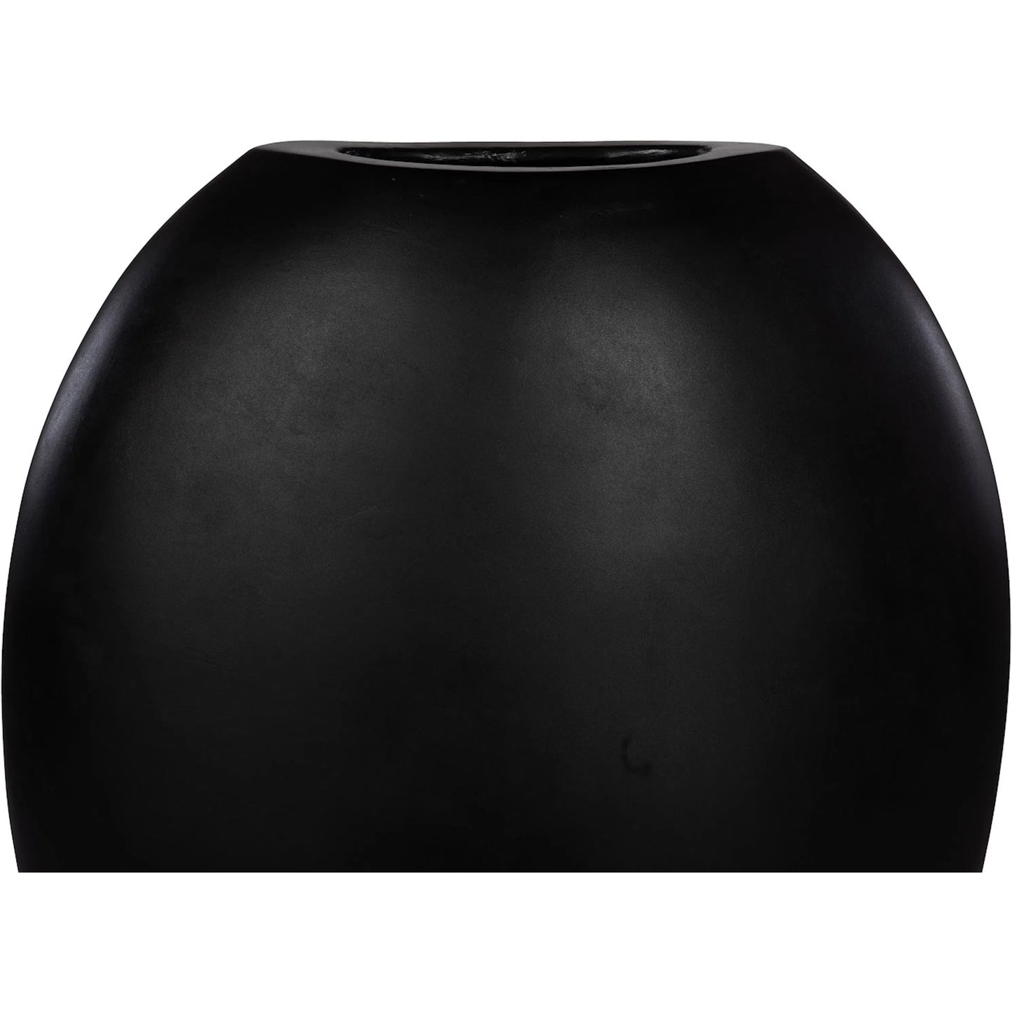 004 SI-2299788 | Closeup | Pod Vase Matte by Phillips Collection in black. Made from resin in a modern style.
