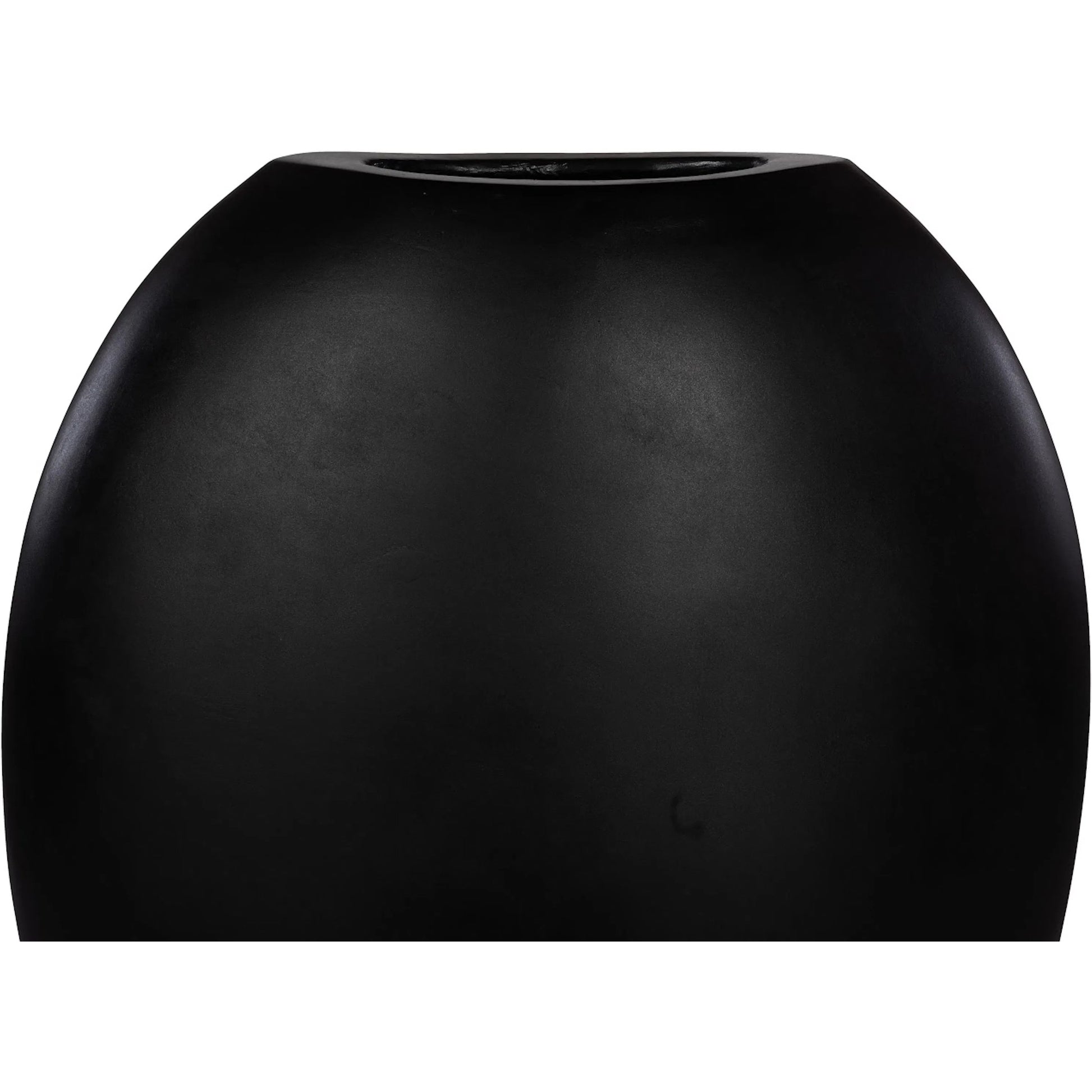 Pod Vase Matte by Phillips Collection in black. Made from resin in a modern style.