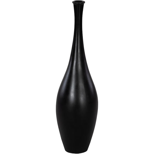 Trumpet Vase by Phillips Collection in black. Made from resin in a unique style.
