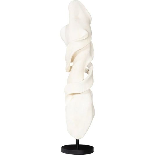 Cast Dancing Sculpture Pirouette Faux Bleached by Phillips Collection in off white. Made from resin in a unique style.