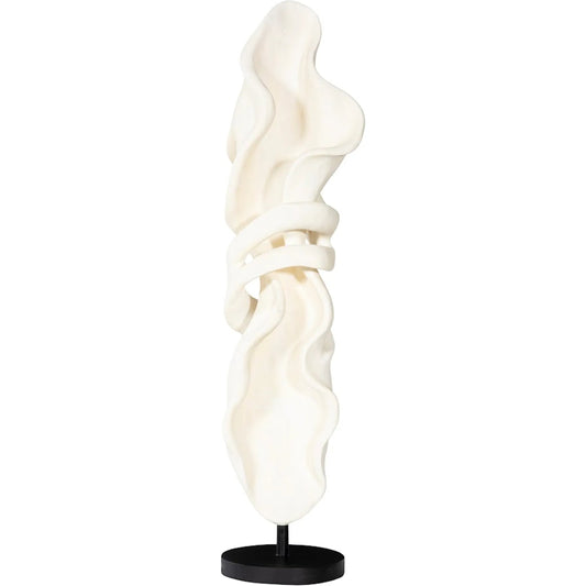 Cast Dancing Sculpture Pirouette Faux Bleached by Phillips Collection in off white. Made from resin in a modern style.
