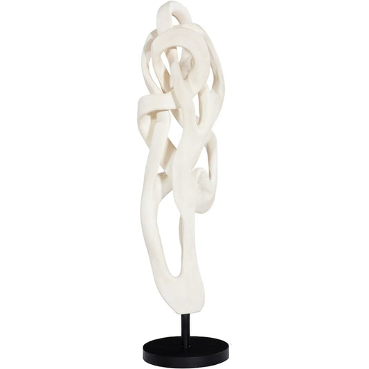Cast Dancing Sculpture Pass Faux Bleached by Phillips Collection in off white. Made from resin in a unique style.