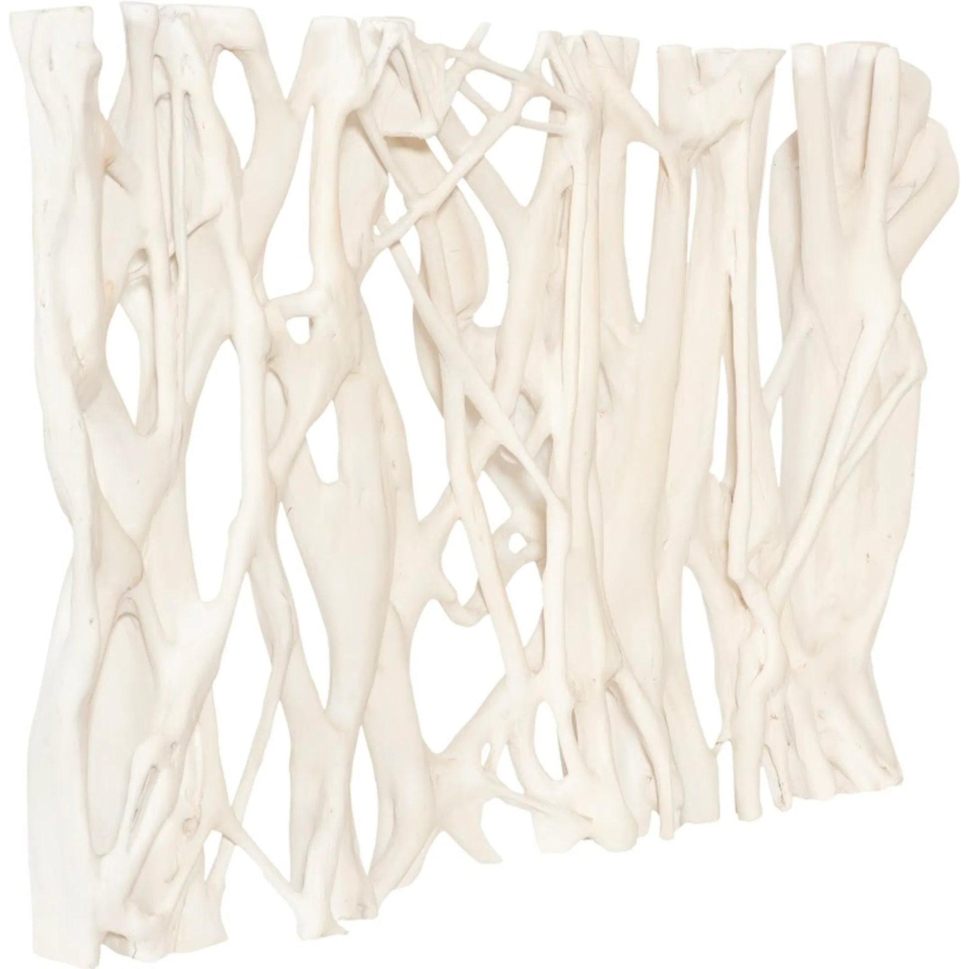 Cast Entwined Rectangular Wall Root by Phillips Collection in off white. Made from resin, stone composite in a modern style.