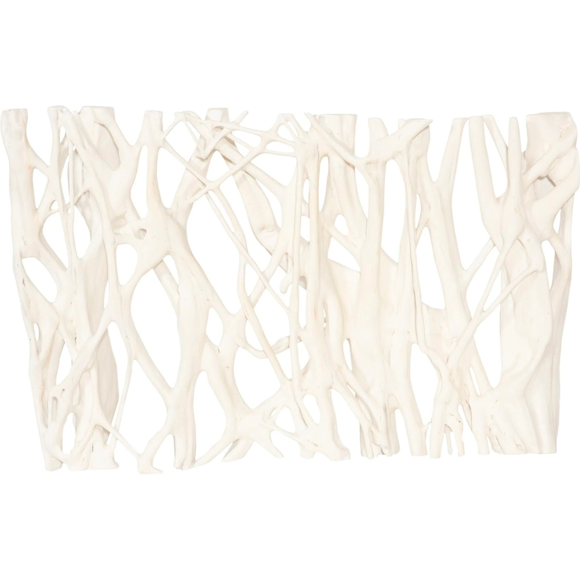 Cast Entwined Rectangular Wall Root by Phillips Collection in off white. Made from resin, stone composite in a modern style.