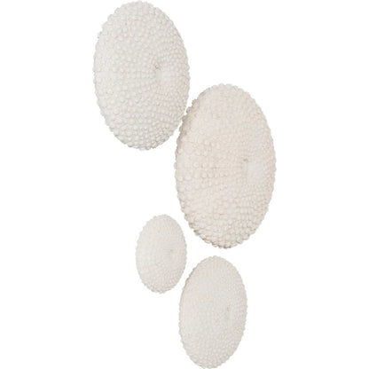 Sea Urchin Wall Art (Set of 4) by Phillips Collection in off white. Made from resin in a modern style.