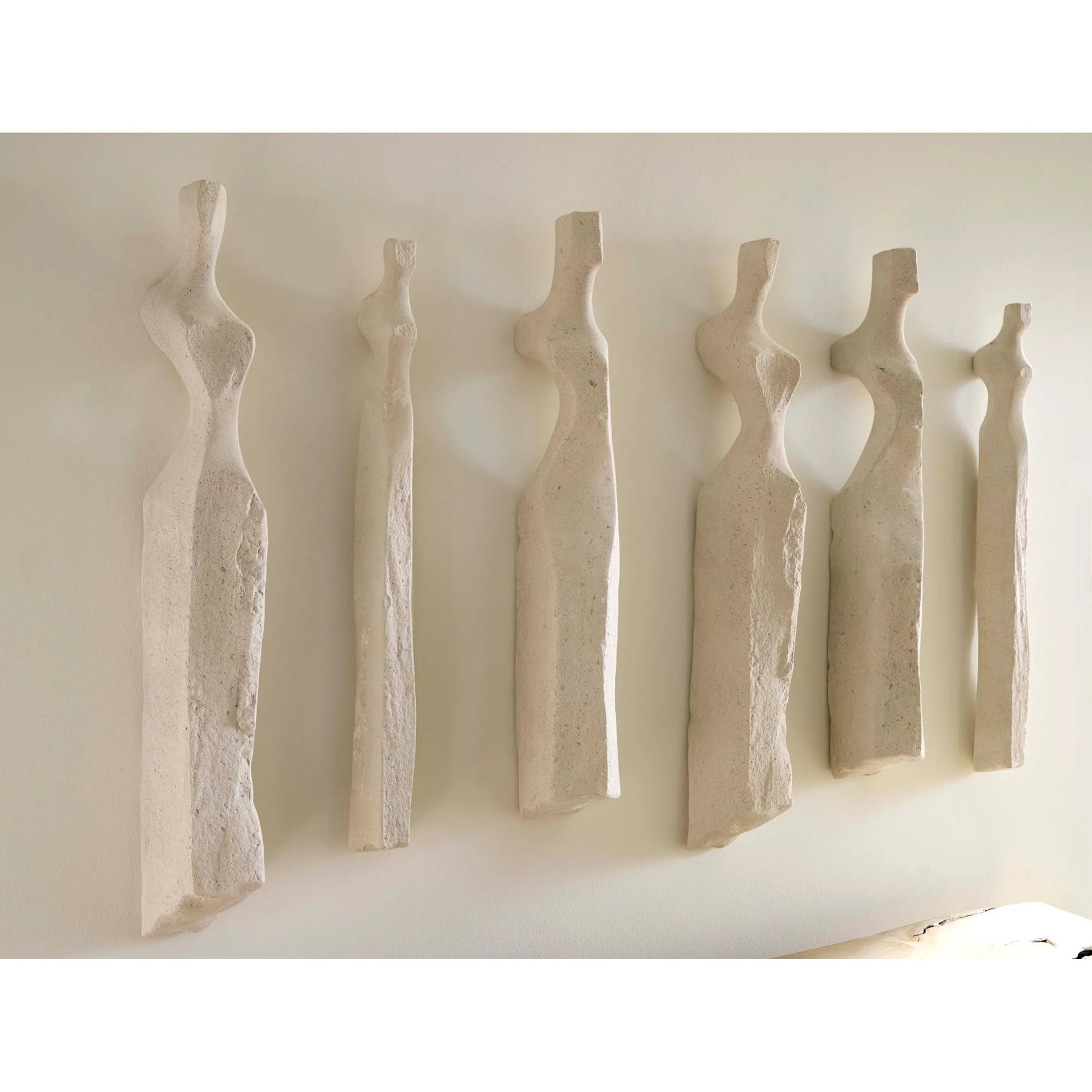 Cast Women Wall Art (Set of 3) by Phillips Collection in off white and roman stone. Made from resin in a modern style.
