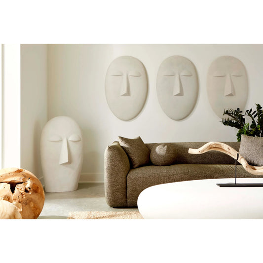 Emerging Face Wall Art by Phillips Collection in off white and roman stone. Made from resin in a modern style.