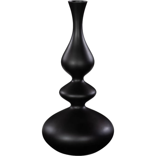 Bella Bloom Vase by Phillips Collection in black. Made from resin in a modern style.