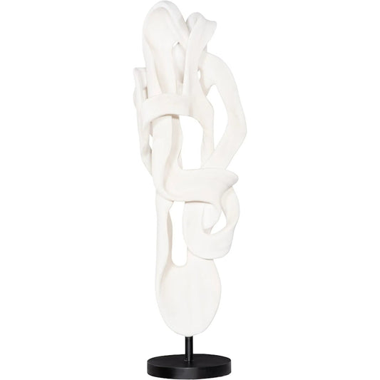 Cast Dancing Sculpture Saute by Phillips Collection in white, black and faux bleached. Made from resin in a modern style.