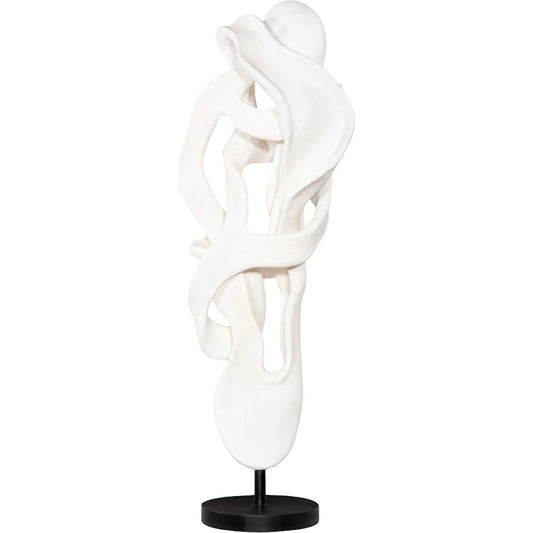 Cast Dancing Sculpture Saute by Phillips Collection in white, black and faux bleached. Made from resin in a modern style.