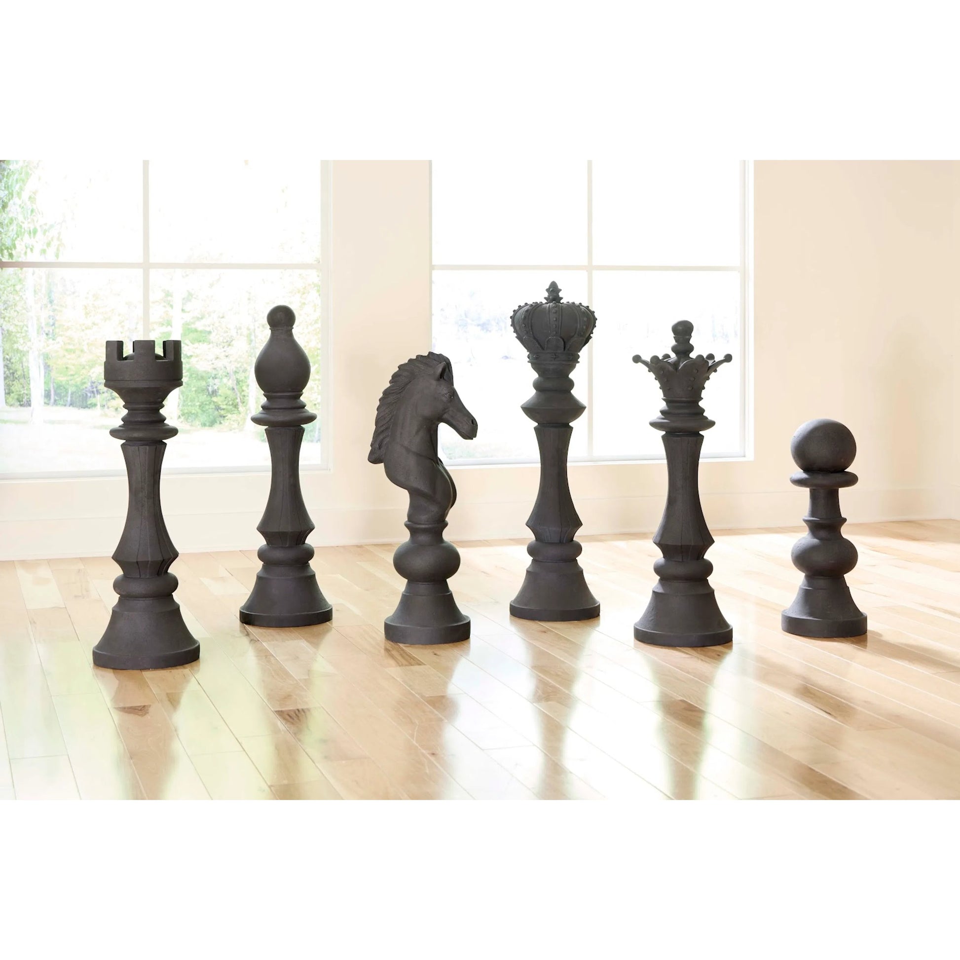 Pawn Chess Sculpture Cast Stone by Phillips Collection. Made from unique in a transitional style.