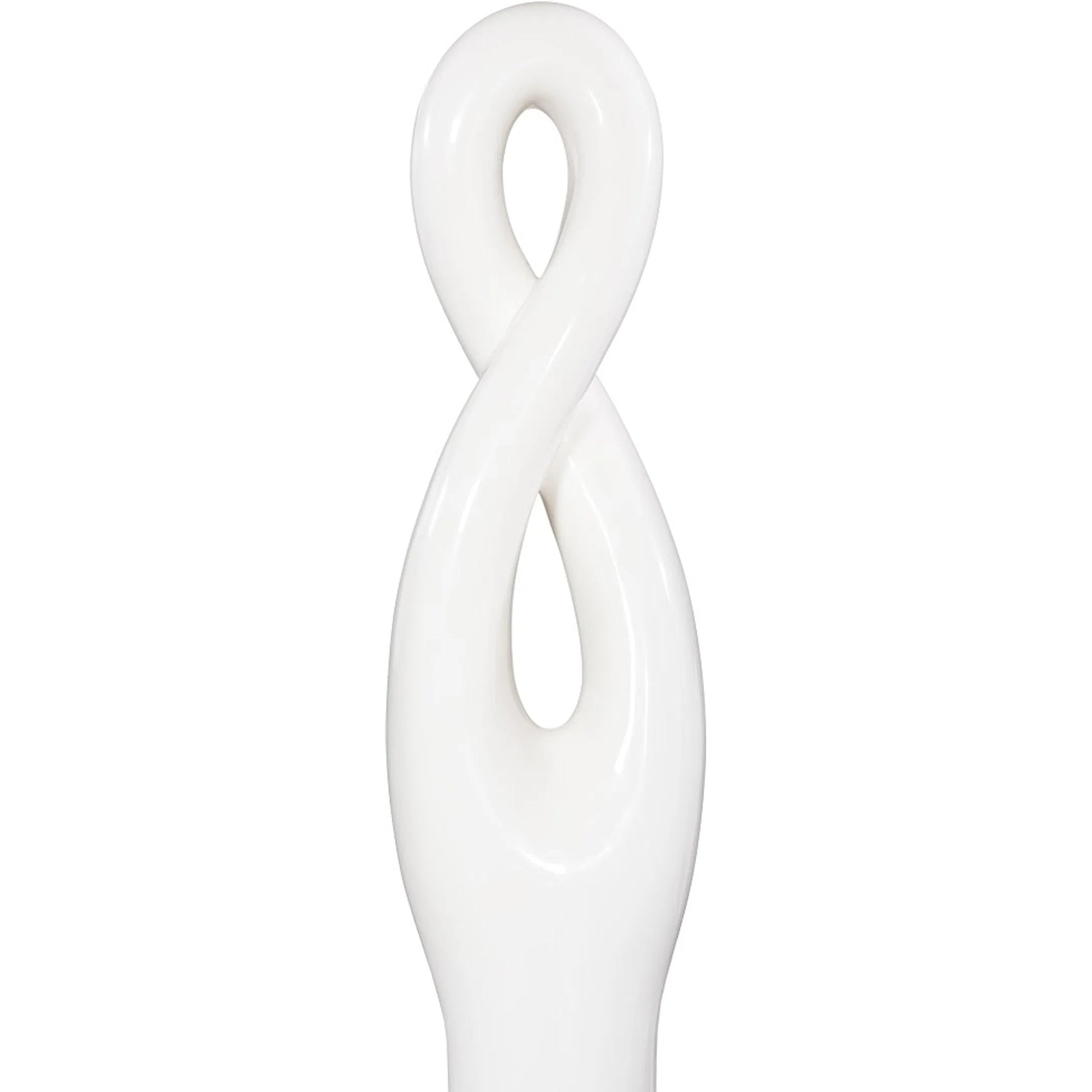 Twisted Sculpture by Phillips Collection in gel coat. Made from resin in a modern style.