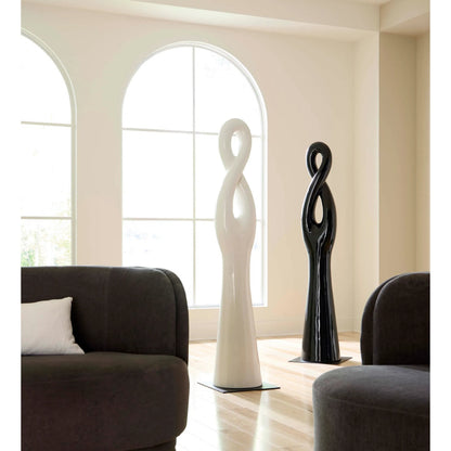 Twisted Sculpture by Phillips Collection in gel coat. Made from resin in a modern style.