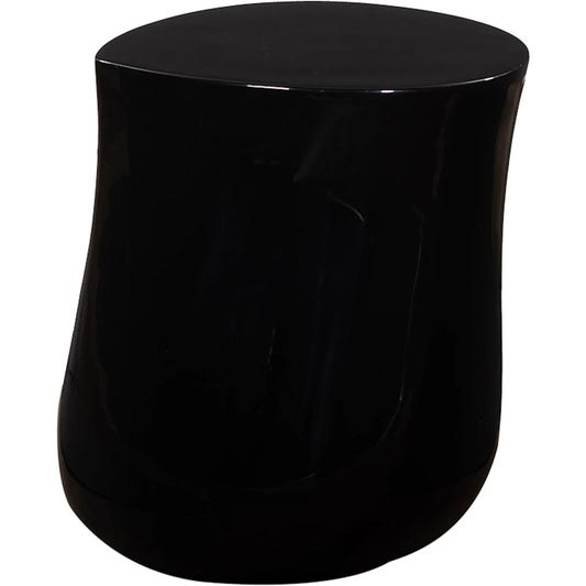 Mellow Side Table by Phillips Collection in black and gel coat. Made from resin in a unique style.