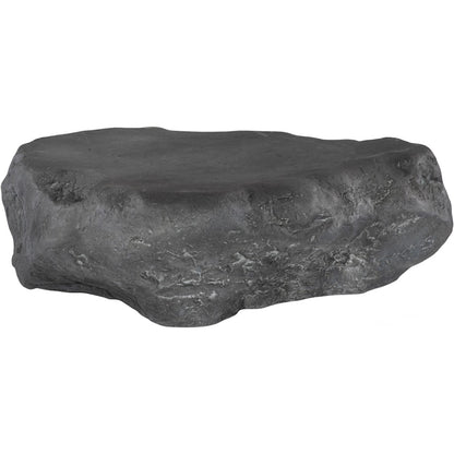 Cast Boulder Coffee Table by Phillips Collection in gray and charcoal stone. Made from resin in a unique style.