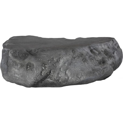 Cast Boulder Coffee Table by Phillips Collection in gray and charcoal stone. Made from resin in a unique style.